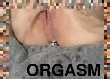 masturbação, orgasmo, cona-pussy, esguincho, amador, bonita, incrível, sozinho