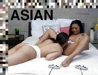 asiático, cona-pussy, lésbicas, adolescente, latina, excitante, webcam, pequeno, depilada, tatuagem
