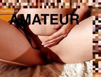 cul, gros-nichons, masturbation, chatte-pussy, amateur, culotte, bout-a-bout, parfait, petite, fétiche