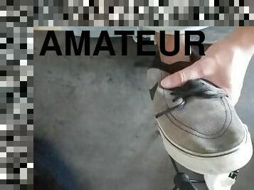 amateur, ejaculation-sur-le-corps, gay, branlette, ejaculation, fétiche, solo, cuir