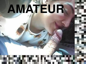 amateur, fellation, latina, voiture