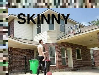 Skinny Athlete Shoots Hoops Half Naked In Texas Heat