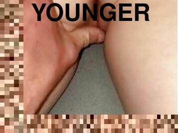 Daddy fingers my tight teen pussy !!