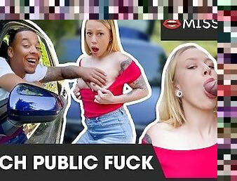 IN PUBLIC: Black Dude bangs White Teen in His Car and old people walk by: Chrystal Sinn - MISSDEEP