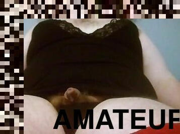 fet, masturbation, amatör, cumshot, bbw, strumpor, trosor, fetisch, liten, kuk