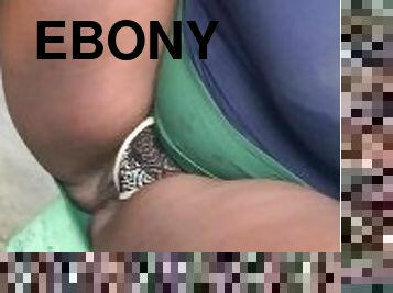 Raw Ebony BBW Upskirt Tease! (outdoor edition)