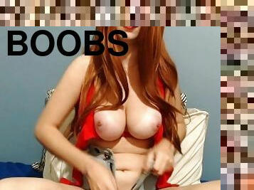 gros-nichons, fisting, masturbation, orgasme, chatte-pussy, célébrité, doigtage, rousse, naturel, seins