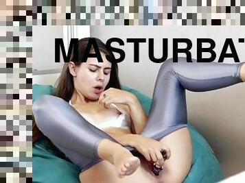 masturbação, cona-pussy, brinquedo, dildo, sozinho, molhado