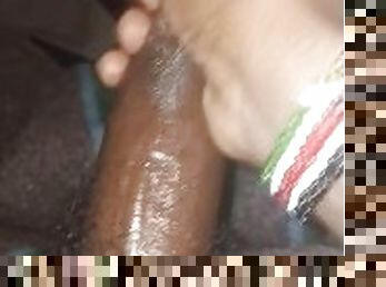Masknotty stroking his Dick hoping to Find Kenyan girl willing to ride it and make sextape