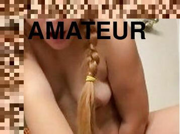 traseiros, peluda, masturbação, orgasmo, cona-pussy, amador, mulher-madura, caebça-vermelha, dildo, molhado