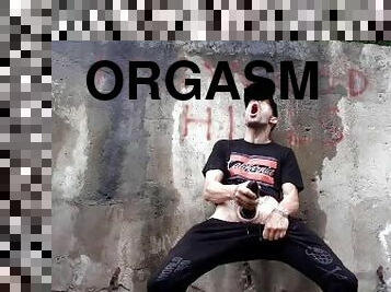 besar-huge, orgasme, umum, jeritan