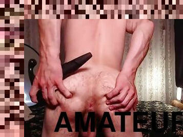 masturbation, amateur, anal, énorme-bite, gay, branlette, gode, solo, musclé, bite