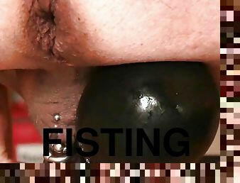 cul, extrême, fisting, énorme, masturbation, anal, jouet, gay, allemand, gode