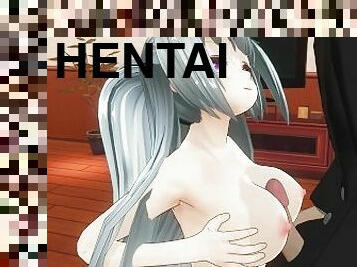 3D HENTAI Sis Tit Fucks Classmate Cock