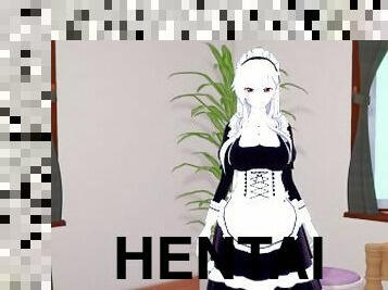 3D/Anime/Hentai: Boy fucks the Hot Maid in his bedroom!!