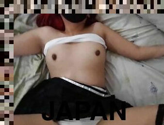 asiático, amador, adolescente, japonesa, pov