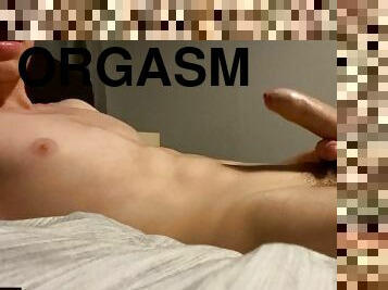 Hot Guy Masturbating On Bed With HUGE ORGASM - Alexi Jordan