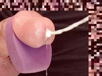 Vibrating Cock Ring Gives Me a Hands-Free Slow-Motion Cumshot!