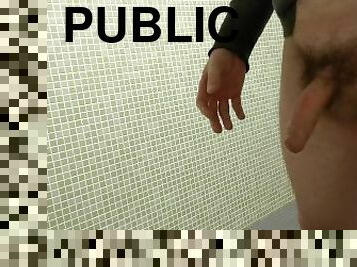 Masturbation and lots of cum in public univ toilet after getting horny