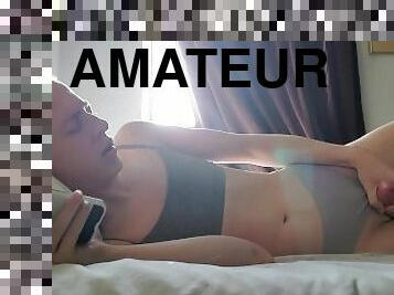 #AliaMaliaM2F - Transgirl Masterbates and Cums to a Doujin
