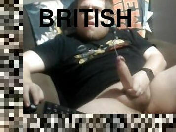 Chubby British Nerd Huge Cock Cumshot on self 16