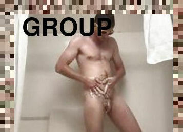 mandi, umum, homo, seks-grup, mandi-shower, homoseks