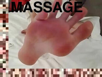 massage, esclave, pieds, point-de-vue, parfait, petite, fétiche, blanc, femme-dominatrice, orteils