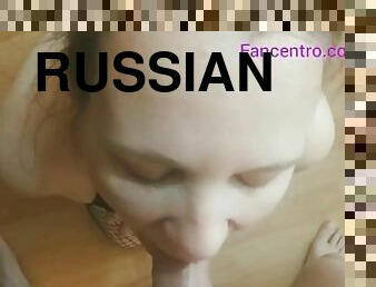 Rough throat and anal fuck for real russian slut