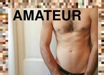 masturbation, amateur, énorme-bite, branlette, solo, musclé, bite