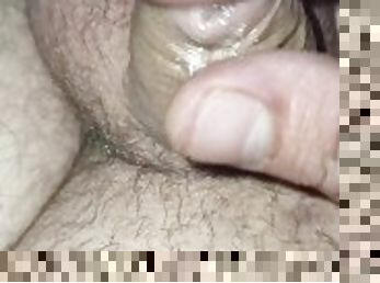 Tiny uncut dick precum foreskin