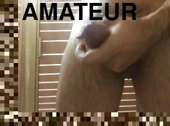 baignade, énorme, masturbation, amateur, énorme-bite, gay, compilation, ejaculation, douche, solo