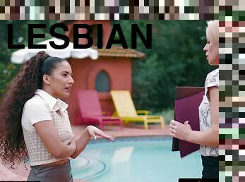 Interracial Lesbian Couple Caught Having Passionate Sex - April Olsen And Avery Black