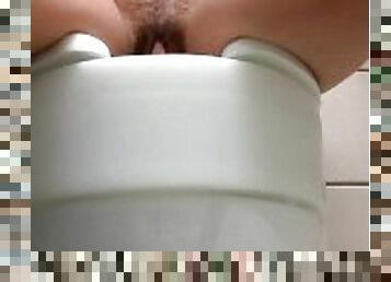 baignade, masturbation, pisser, public, giclée, amateur, solo