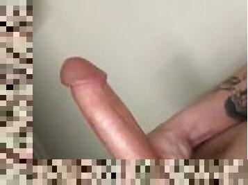 Stroking this hard dick