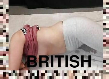 Tied British Blonde could not hold it anymore (pee Desperation Rough )