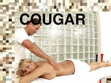 Hot Blonde Cougar With Big Tits Massaged And Banged