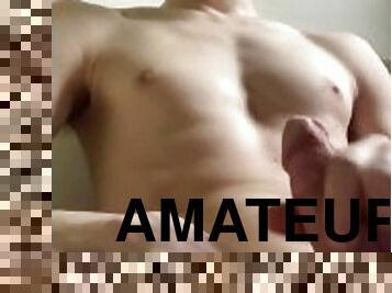 masturbation, amateur, ejaculation-sur-le-corps, gay, secousses, collège, ejaculation, solo, musclé, bite