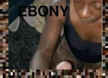 Ebony sucks Big Black Cock
