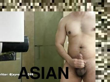 asiatisk, far, udløsning, kæmpestor-pik, berømthed, bøsse, spiller, solo, farmand, pik