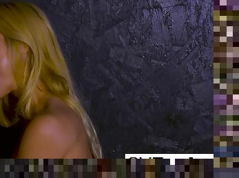 Sexy Blonde Sarah Swallows A Big Cock In A Glory Hole