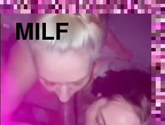 Two milfs share a BBC together