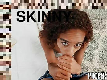 Skinny Ebony Gorgeousness Poved With Scarlit Scandal