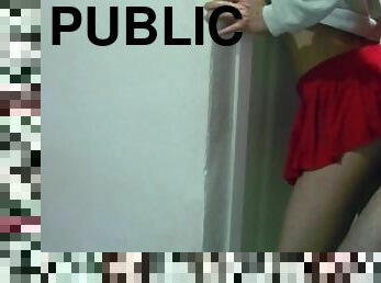 publik, under-kjolen, trosor, cheerleader, exhibitionist