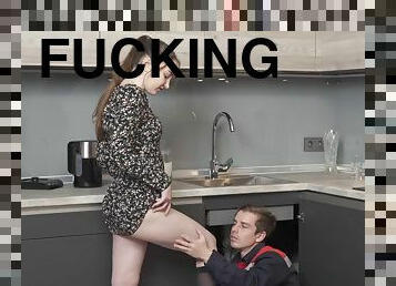 Nasty - Plumber Fucking Nerdy Coed