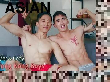 asiatique, fellation, ejaculation-sur-le-corps, gay, hirondelle, chinoise, musclé, coréen, minet, réalité