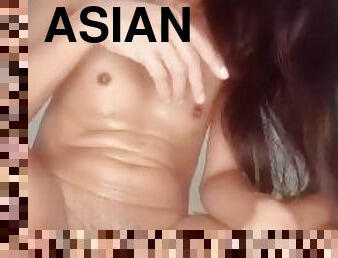 asiatique, gros-nichons, papa, masturbation, amateur, énorme-bite, travesti, ladyboy, solo, pappounet