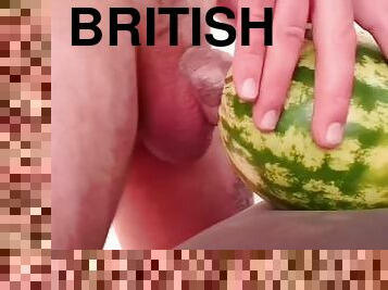 énorme, masturbation, amateur, énorme-bite, britannique, solo, tatouage, bite