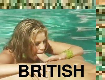 Slim Beautiful British Rides A Long Huge Dick At The Pool