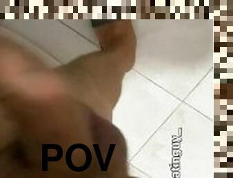 bading, homofil, handjob, føtter, pov, dusj, alene, twink, virkelig