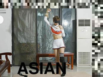 asiatique, bdsm, pieds, bas, fétiche, bondage, domination, femme-dominatrice
